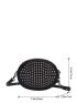 Allover Studded Decor Circle Bag