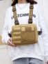 Minimalist Contrast Mesh Chest Rig Bag