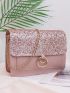 Mini Metal Decor Glitter Square Bag