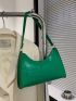 Crocodile Embossed Baguette Bag