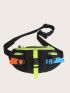 Colorblock Release Buckle Decor Waist Bag