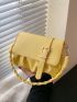 Minimalist Buckle Decor Ruched Bag