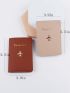 2pcs Letter & Plane Graphic Passport Case