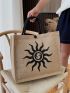 Sun Graphic Top Handle Bag