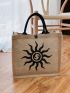 Sun Graphic Top Handle Bag