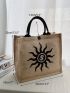 Sun Graphic Top Handle Bag