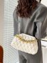 Minimalist Quilted Chain Ruched Bag