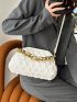 Minimalist Quilted Chain Ruched Bag