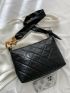 Quilted Detail Chain Decor Bucket Bag