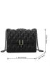 Mini Quilted Pattern Metal Lock Design Square Bag