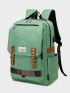 Buckle & Patch Decor Backpack