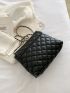 Metal Lock Quilted Flap Chain Square Bag