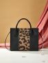 Mini Leopard Print Satchel Bag