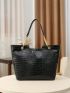 Crocodile Embossed Tote Bag