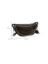 Mini Crocodile Embossed Chain Decor Waist Bag