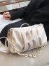 Minimalist Chain Ruched Bag