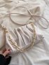 Minimalist Chain Ruched Bag