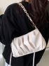 Minimalist Chain Ruched Bag