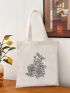 Floral Graphic Shopper Bag