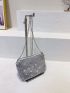 Mini Rhinestone Decor Chain Square Bag