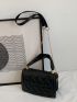 Metal Decor Quilted Square Bag