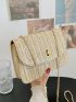 Twist Lock Flap Straw Bag