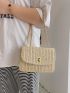 Twist Lock Flap Straw Bag