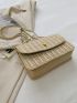 Twist Lock Flap Straw Bag