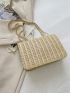 Twist Lock Flap Straw Bag