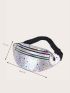 Holographic Star Print Fanny Pack