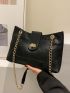 Crocodile Embossed Square Bag