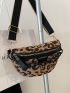 Leopard Pattern Letter Graphic Waist Bag