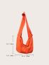 Minimalist Zipper Hobo Bag