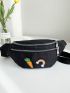 Minimalist Cartoon Graphic Fanny Pack