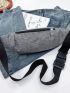 Letter Patch Pocket Front Waist Bag