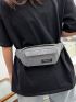 Letter Patch Pocket Front Waist Bag