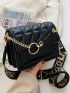 Mini Quilted Chain Decor Flap Square Bag