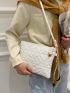 Quilted Embossed Zip Crossbody Bag