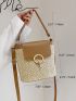 Mini Metallic Decor Flap Bucket Bag