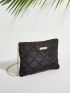 Metal Decor Quilted Square Bag