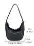 Minimalist Zip Shoulder Saddle Bag