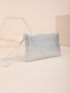 Metallic Evening Bag With Wristlet