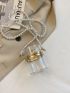 Mini Clear Faux Pearl Beaded Bucket Bag