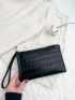 Mini Crocodile Embossed Square Bag