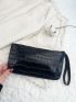 Crocodile Embossed Square Bag