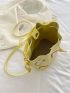 Mini Fruit Patch Decor Drawstring Design Bucket Bag