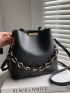 Metal Decor Chain Bucket Bag