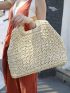 Minimalist Large Capacity Straw Bag