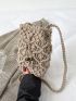 Drawstring Design Crochet Bag