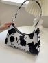 Cow Pattern Baguette Bag